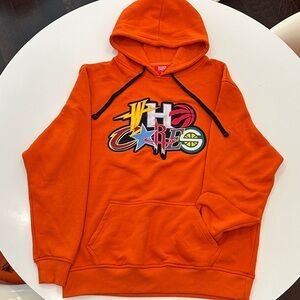 Vibrant Orange Graphic Hoodie